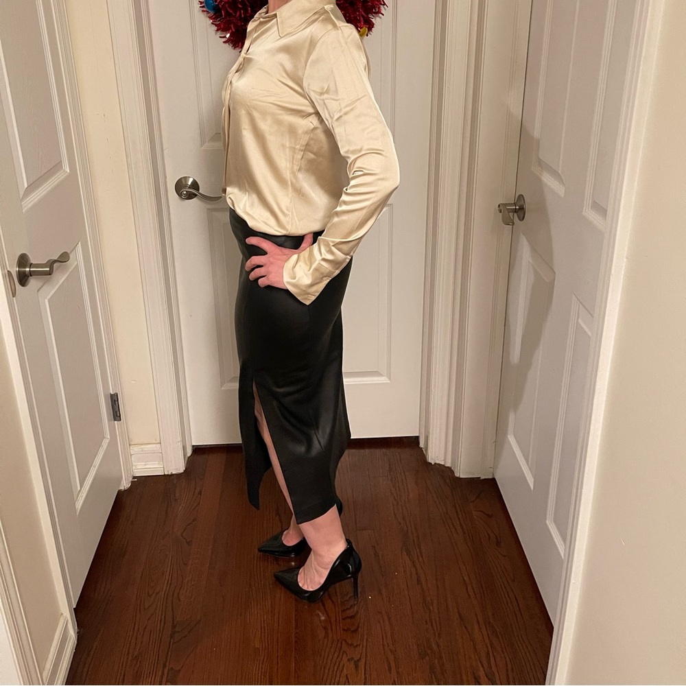 Faux leather pencil skirt from express